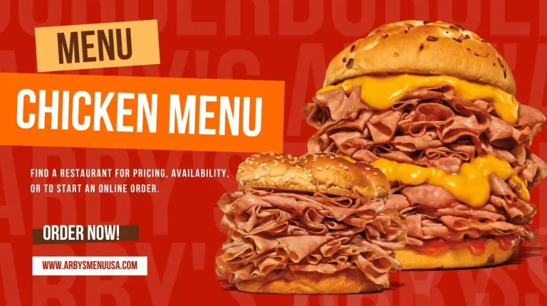 Arby's Chicken Menu