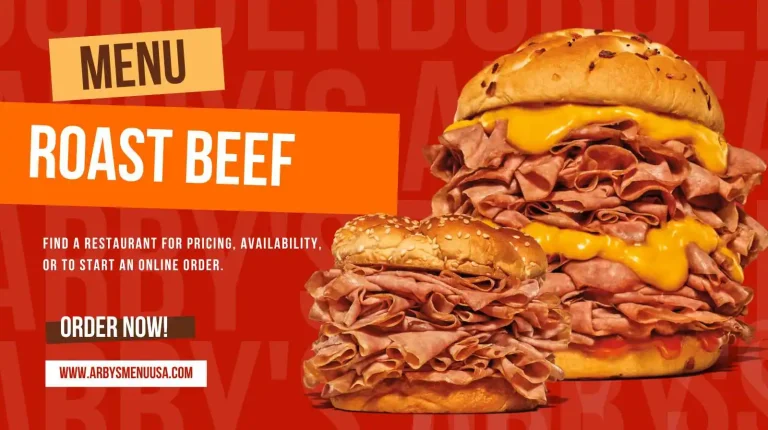 Arby's Roast Beef Menu with Prices