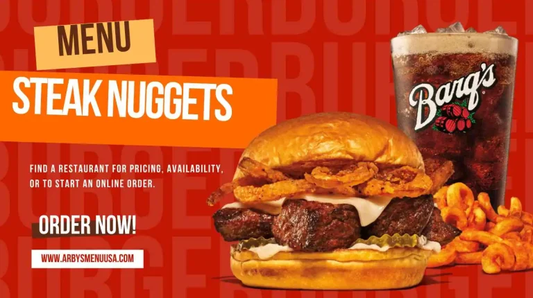 Arby's Steak Nuggets Menu with Prices and Nutrition
