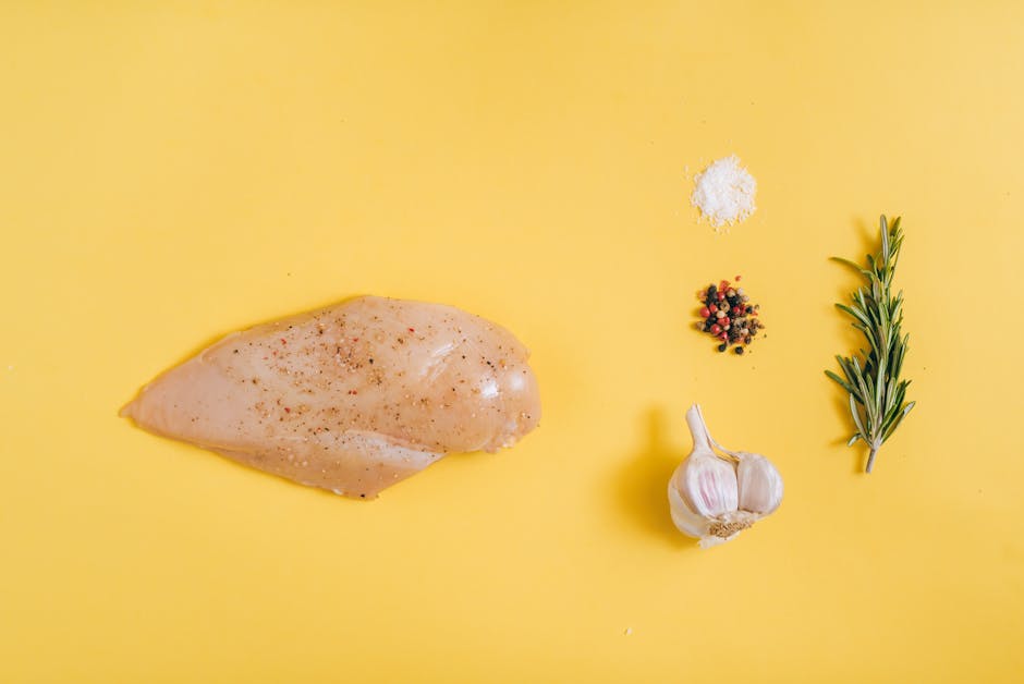chicken salad recipe ingredients flat lay