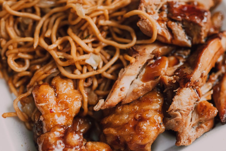 chinese chicken salad close up food chinese chicken salad close up food