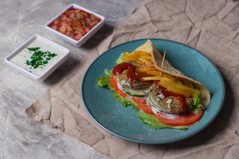 healthy wraps for lunch served plated