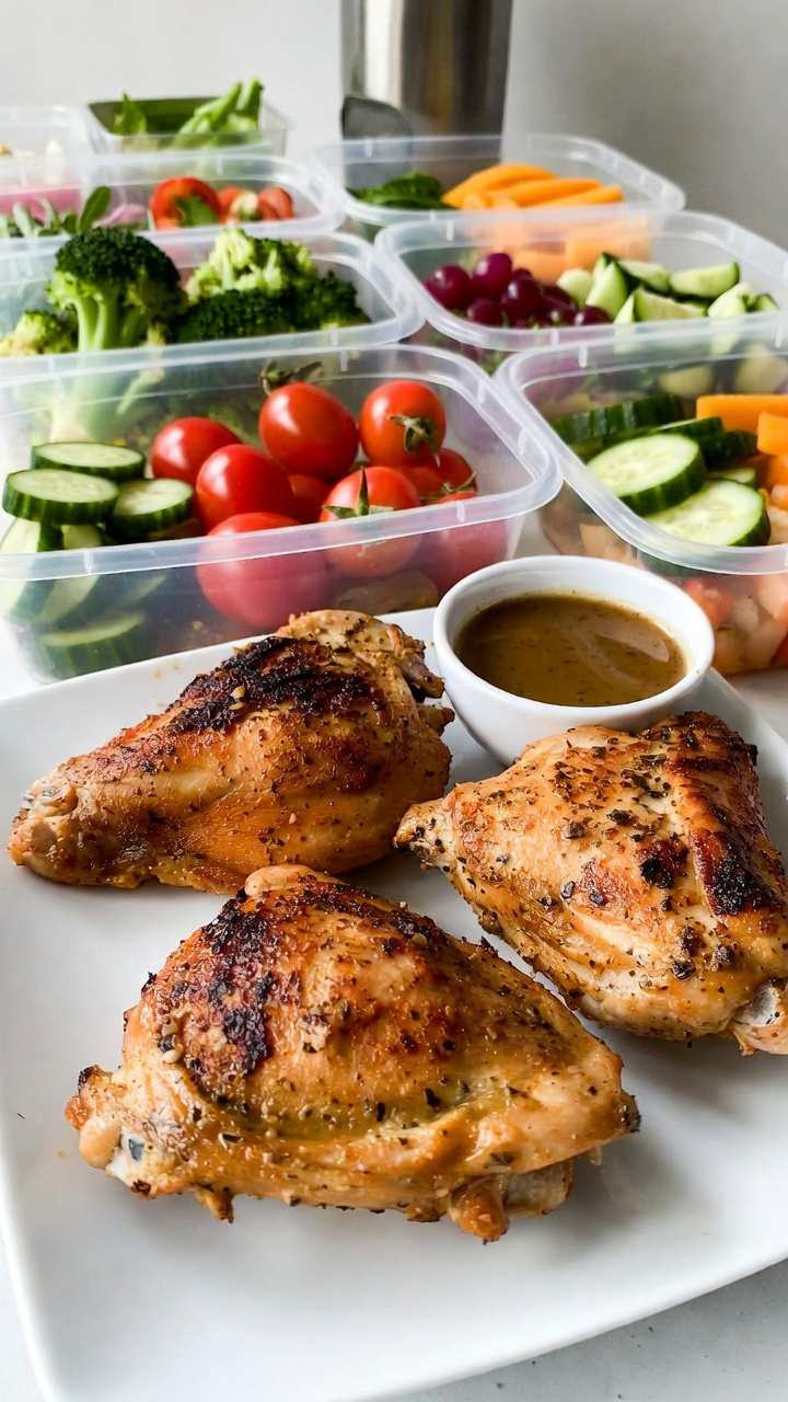 Easy 3-Step Chicken Thighs High Protein Meal Prep