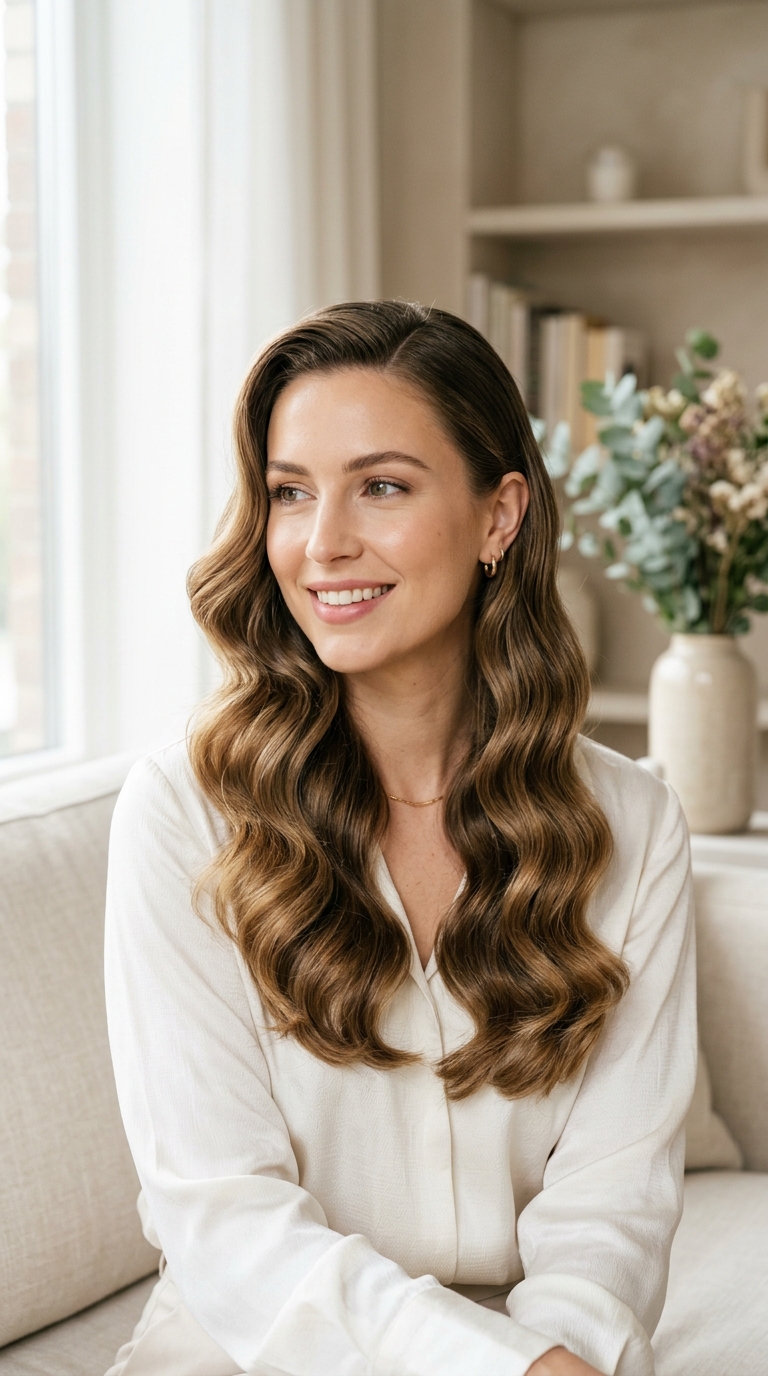 Brushed-Out Hollywood Waves
