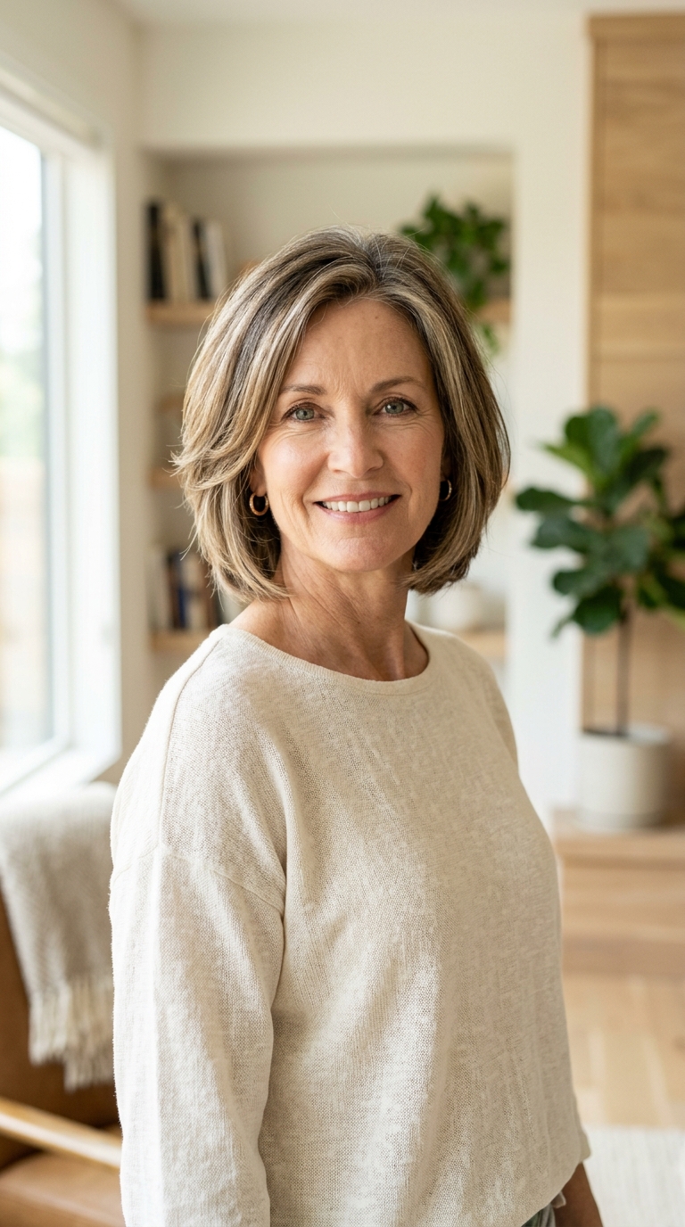 Layered Chin-Length Bob