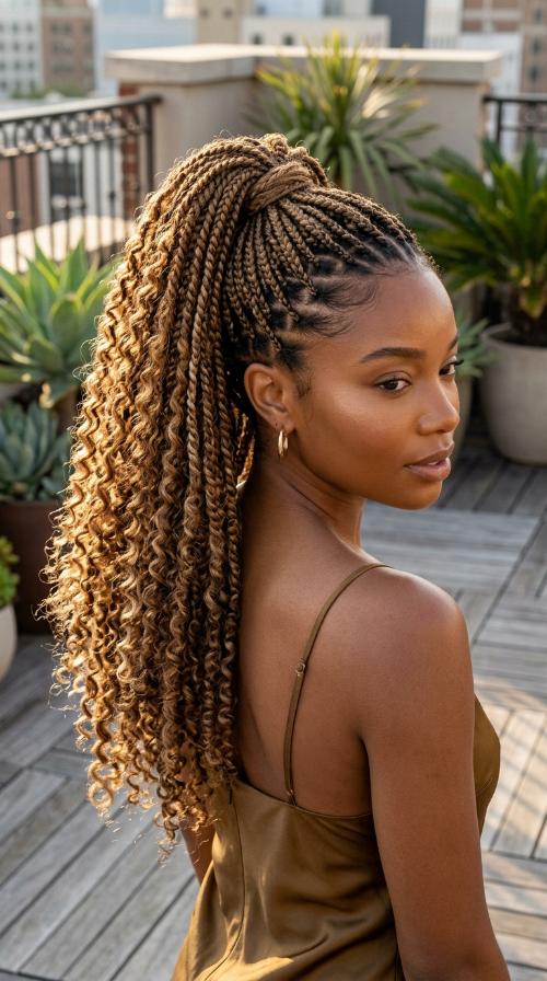 4C Braided High Ponytail Extensions