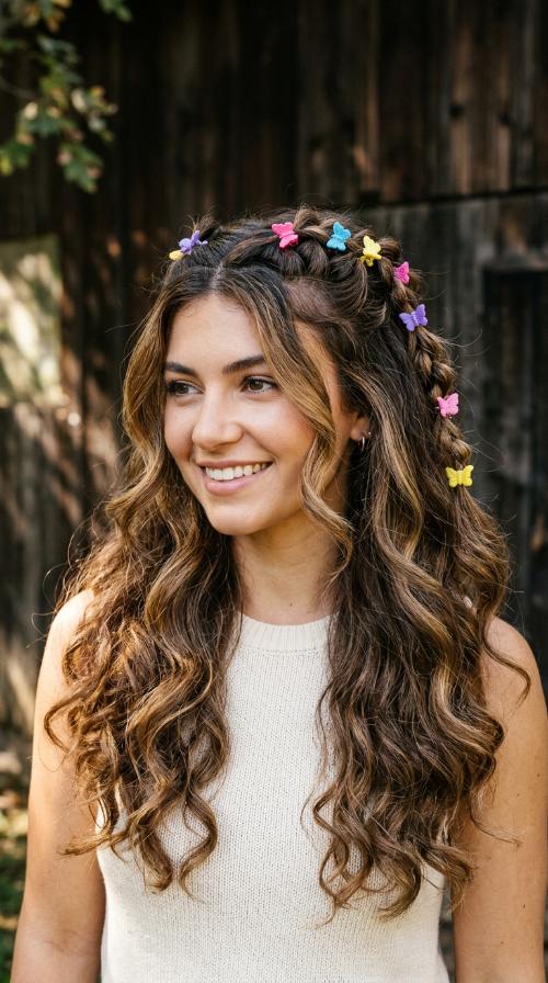 90s Butterfly Clip Style