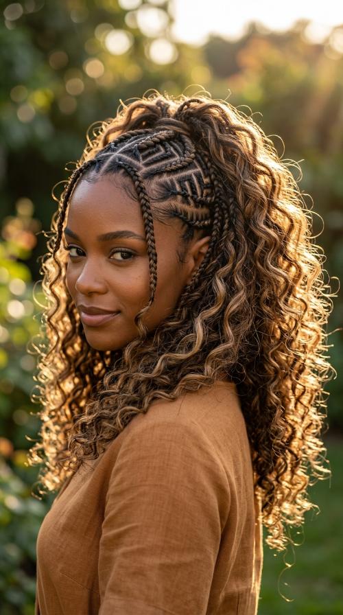 Abstract Linear Maze Cornrows