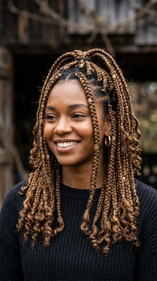 Accessorized Neck-Length Braids