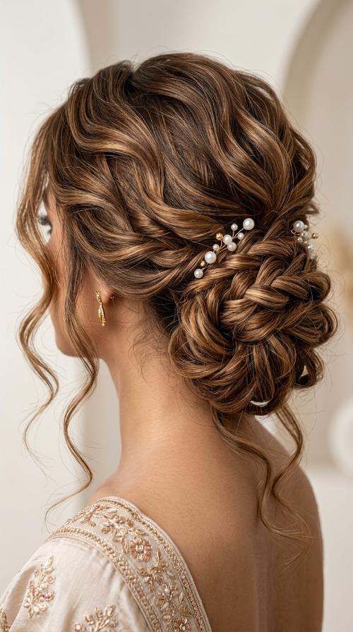 Airy Low Chignon for Summer Ceremonies