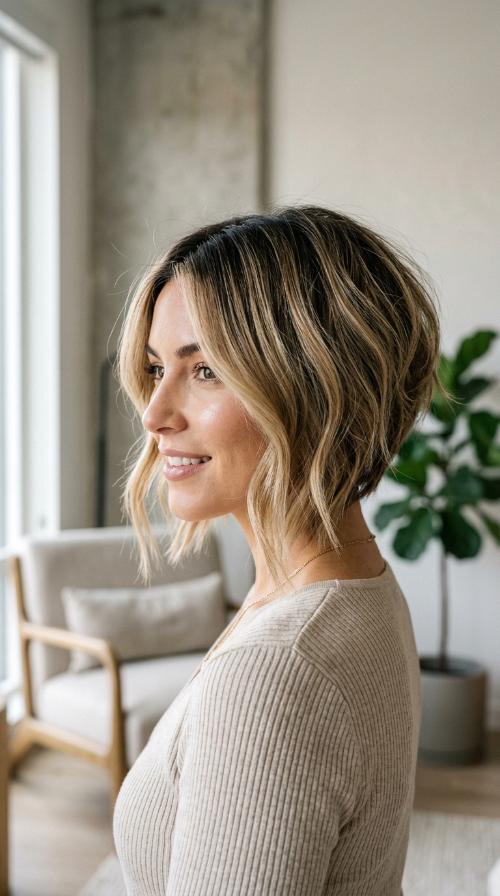 Balayage Inverted Bob