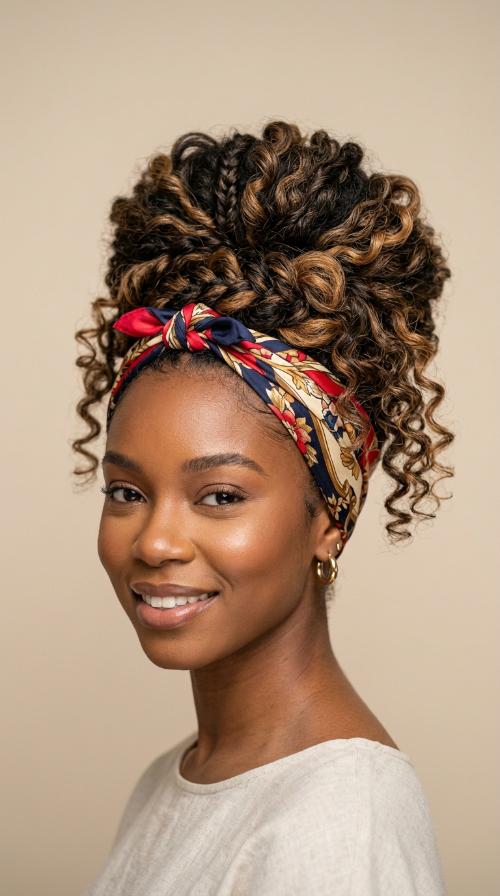 Bandana Tied Updo