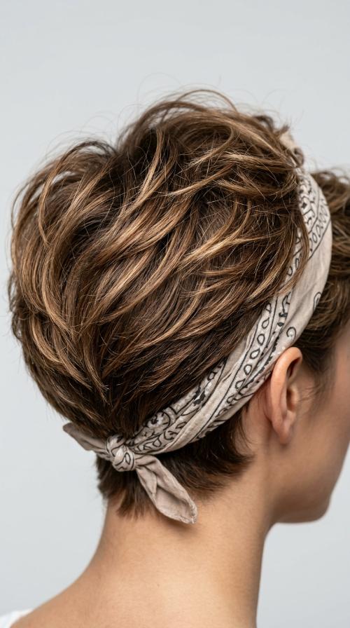 Bandana-Wrapped Pixie