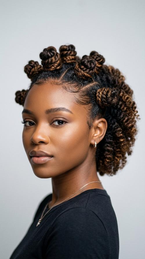 Bantu Knot Mohawk