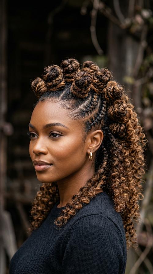 Bantu Knot Mohawk