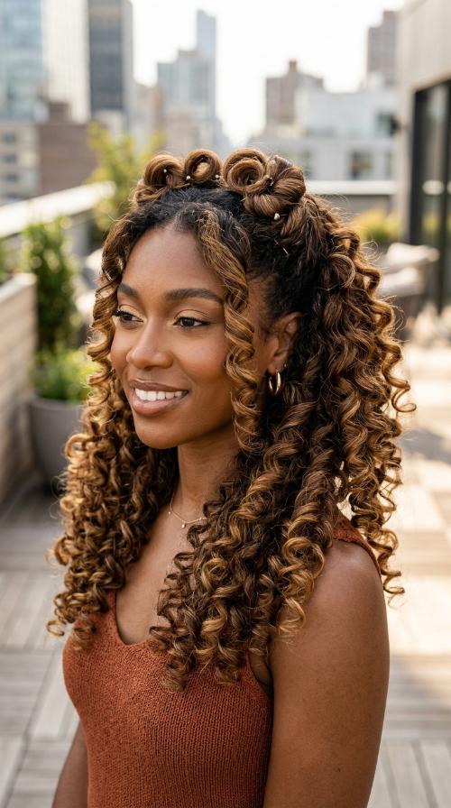 Barrel Curls on Natural Hair