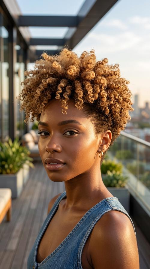 Blonde Afro Taper