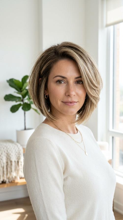 Blown-Out Inverted Bob