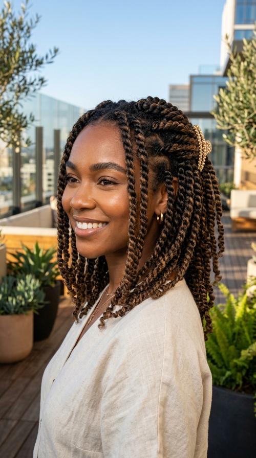 Bob-Length Medium Twists