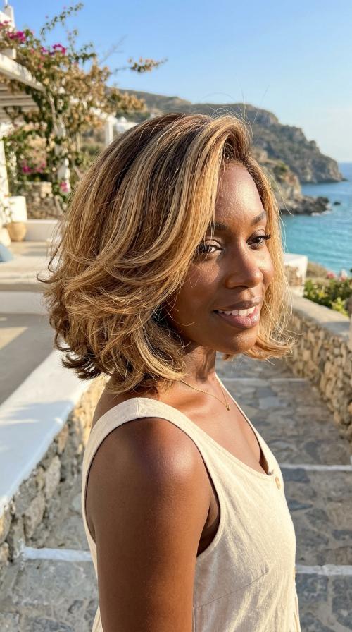 Bob Length Quick Weave with Protective Cap