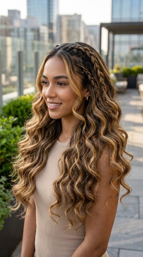 Body Wave with Honey Blonde Highlights