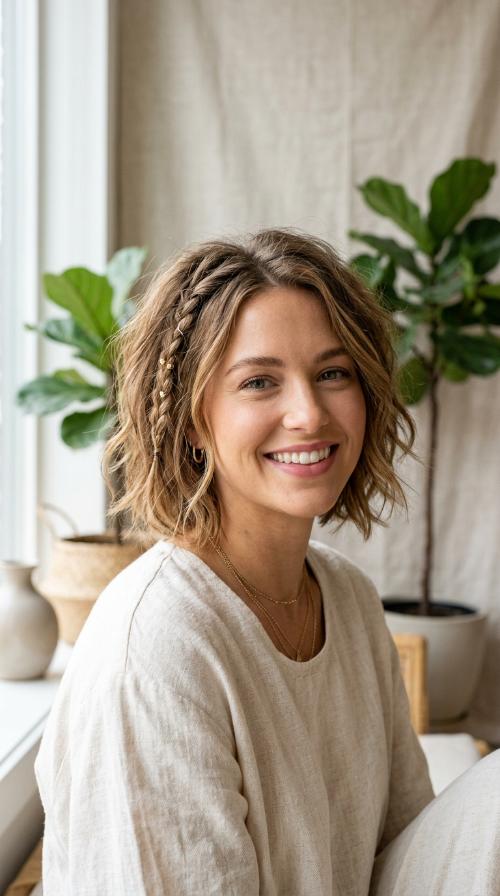 Bohemian Braided Bob