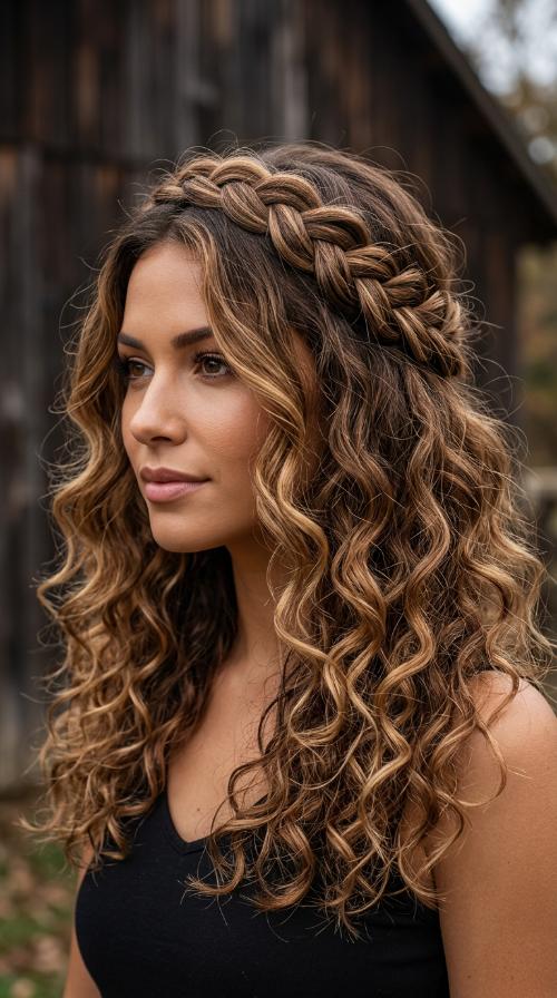 Bohemian Crown Braid Accent
