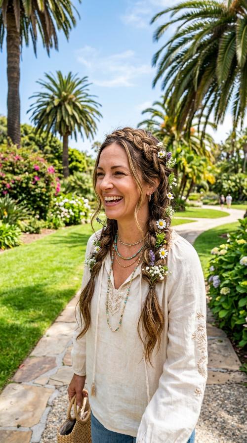 Bohemian Floral Braids