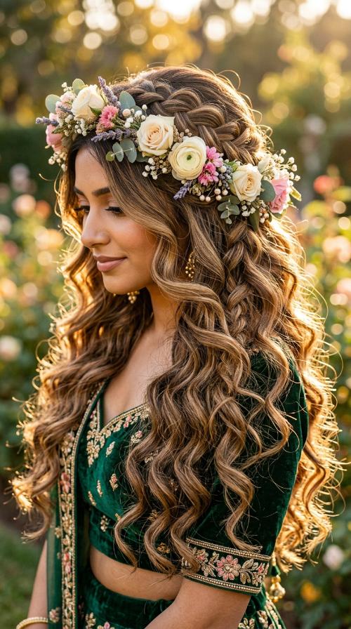 Bohemian Floral Crown Waves