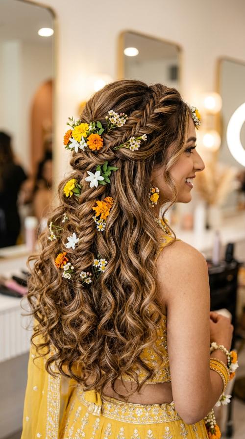 Bohemian Tresses with Wildflowers