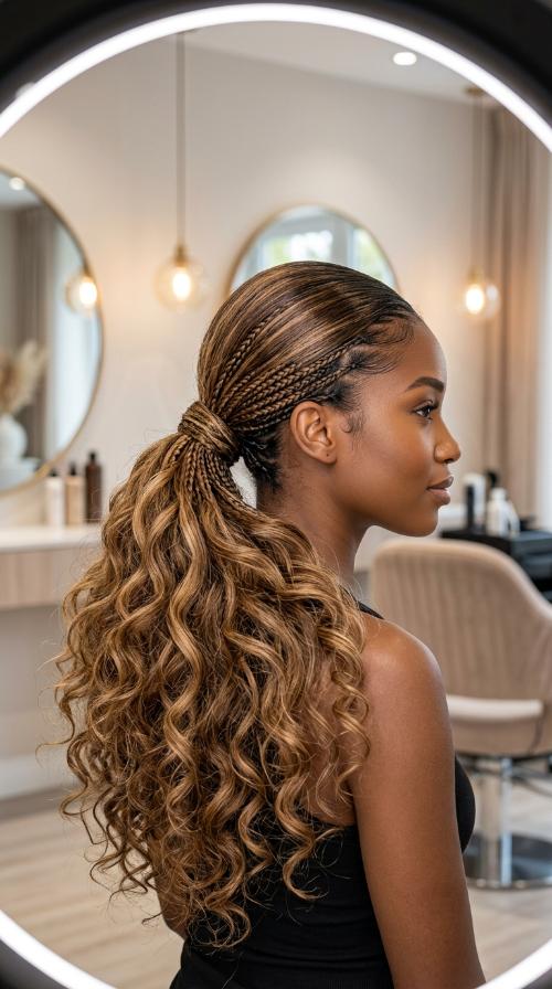 Braided Base Low Ponytail