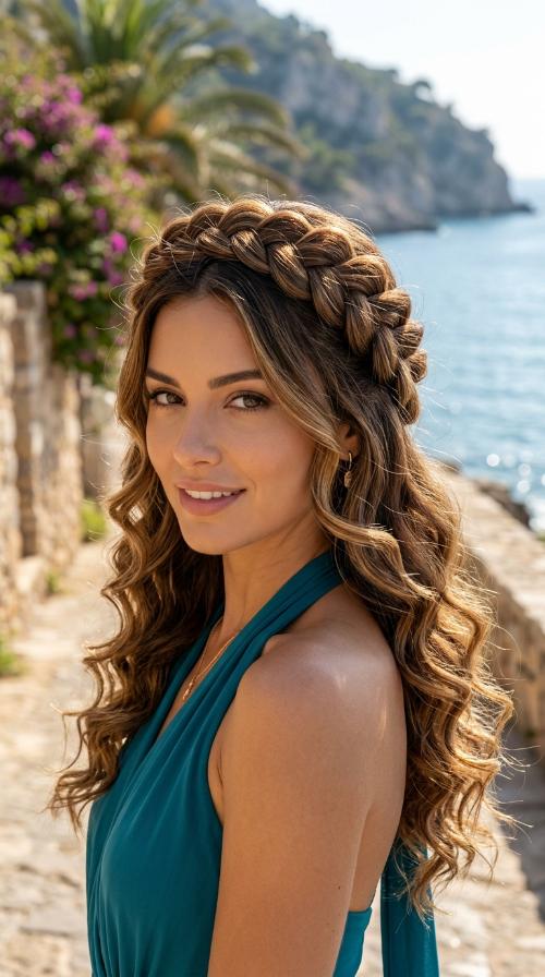 Braided Crown for Halter Necklines