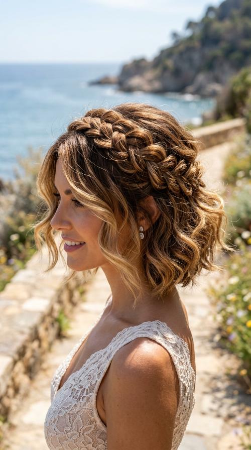 Braided Crown for Short Hair