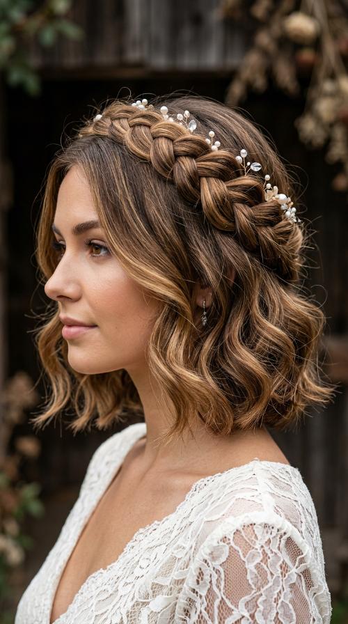 Braided Crown for Short Hair