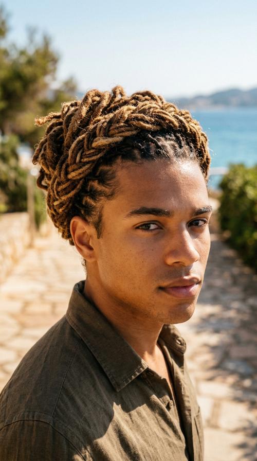Braided Crown Locs