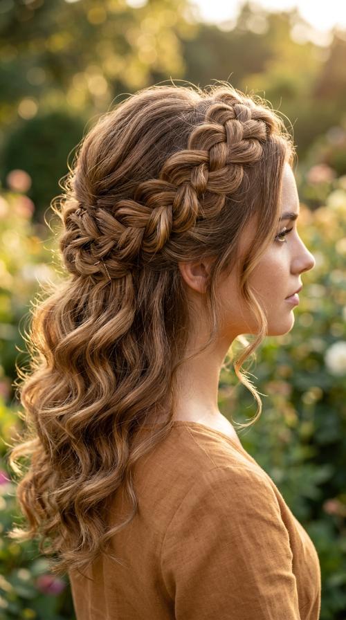 Braided Crown Updo