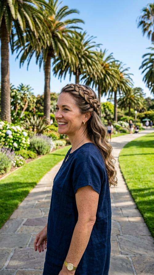 Braided Crown with Loose Waves