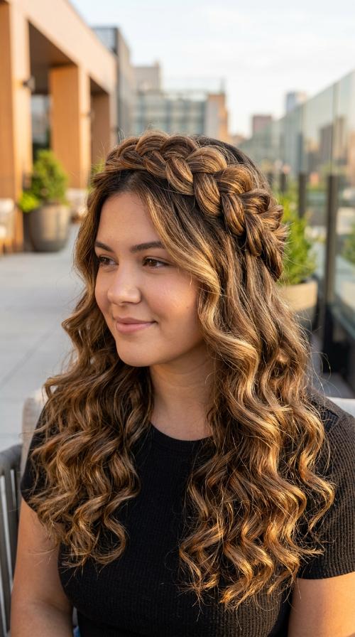 Braided Crown with Tendrils