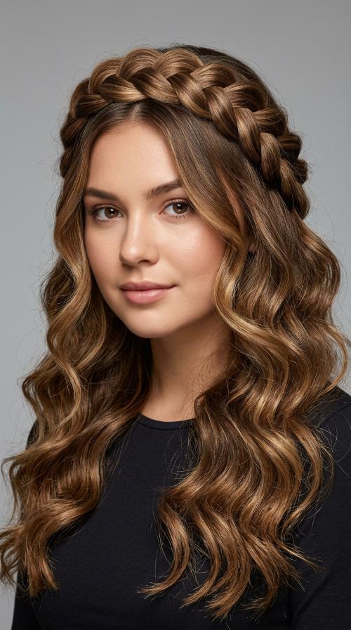 Braided Crown with Tendrils