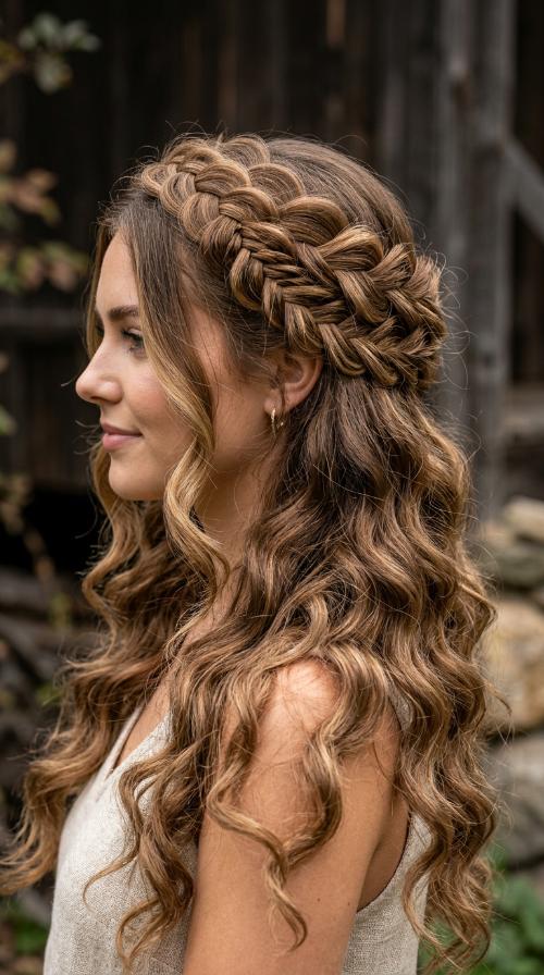 Braided Half-Up Halo