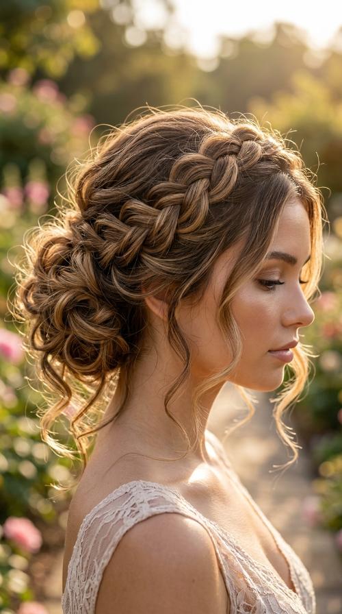 Braided Halo Bun