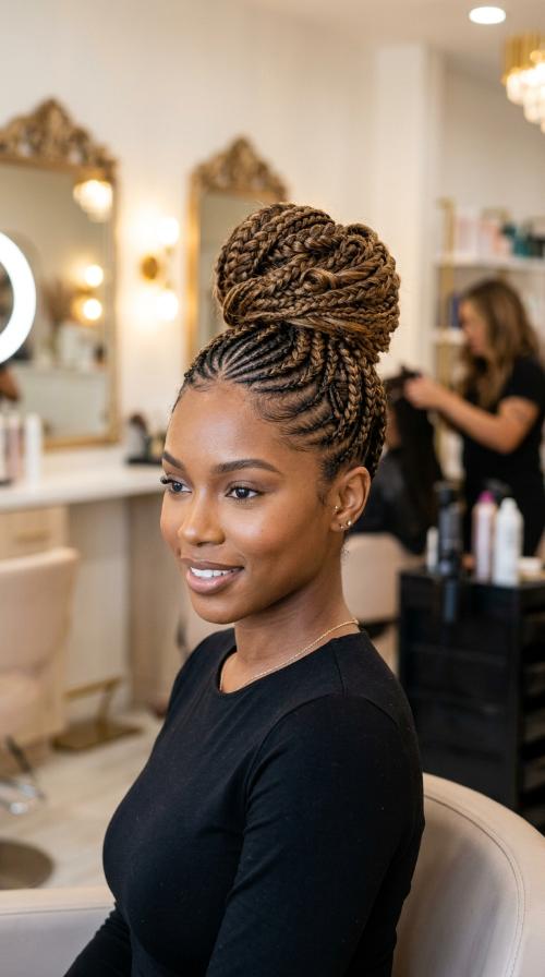 Braided High Bun