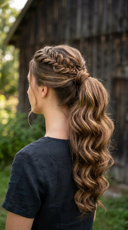 Braided High Ponytail