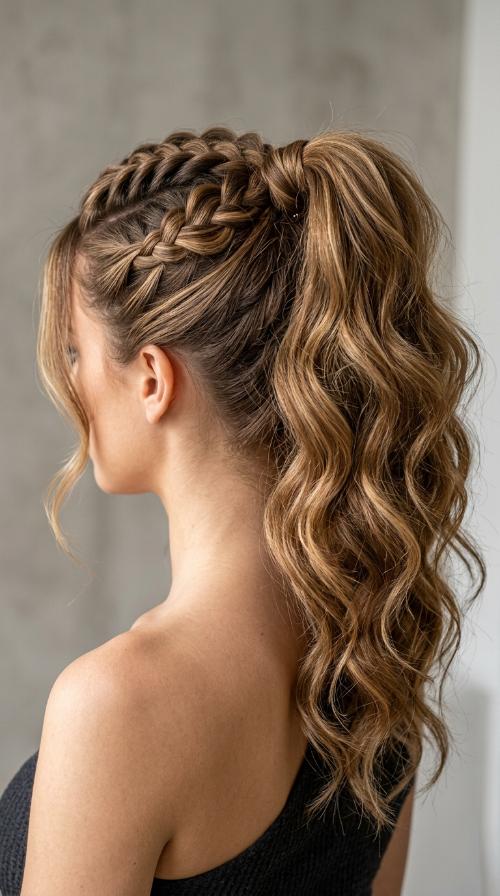 Braided High Ponytail