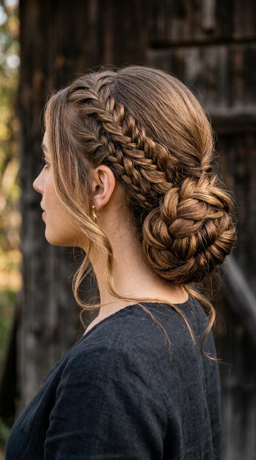 Braided Low Bun
