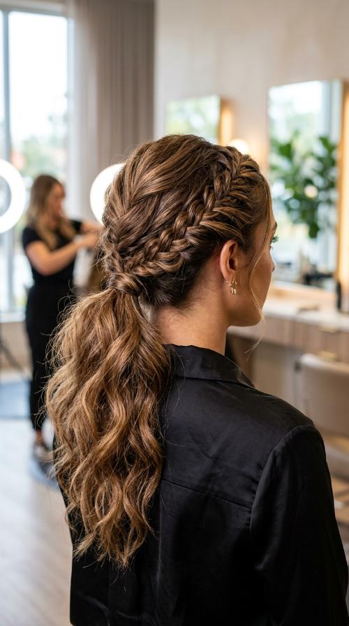 Braided Low Ponytail