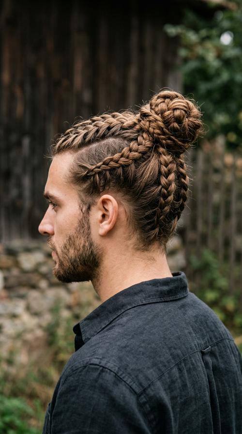 Braided Man Bun