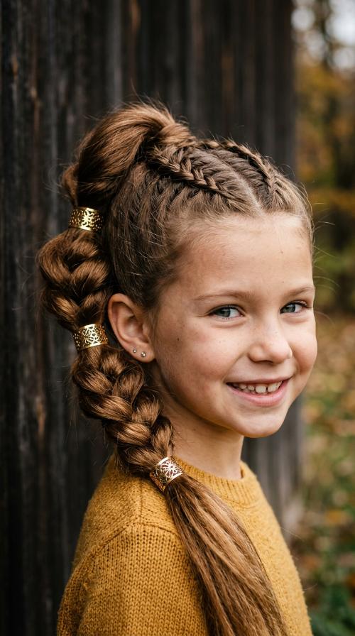 Braided Ponytail with Cuffs
