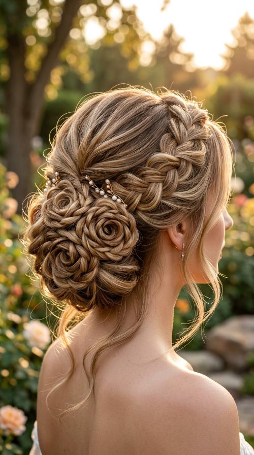 Braided Rosette Updo