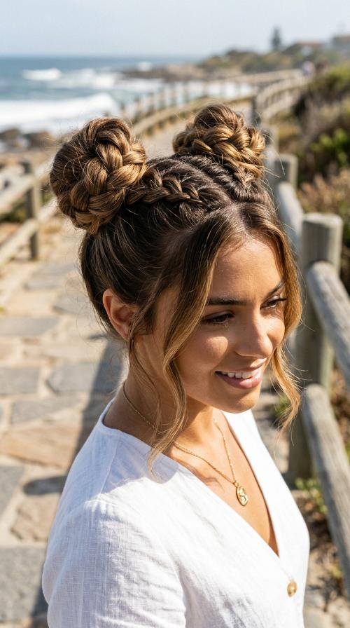 Braided Space Buns